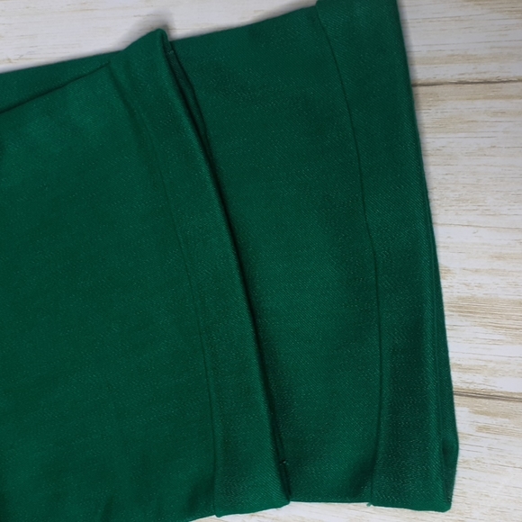 Reve Jeans LSC101 Kelly Green Skinny Ankle Cut Low Rise Size 9 Capris Rolled Hem - Picture 9 of 16